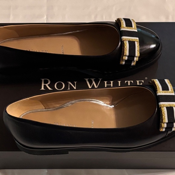 Ron White Emmie Ballet Flat with Satin Bow Onyx Size 37 Euro 6 1/2 US  NWT - Picture 4 of 6